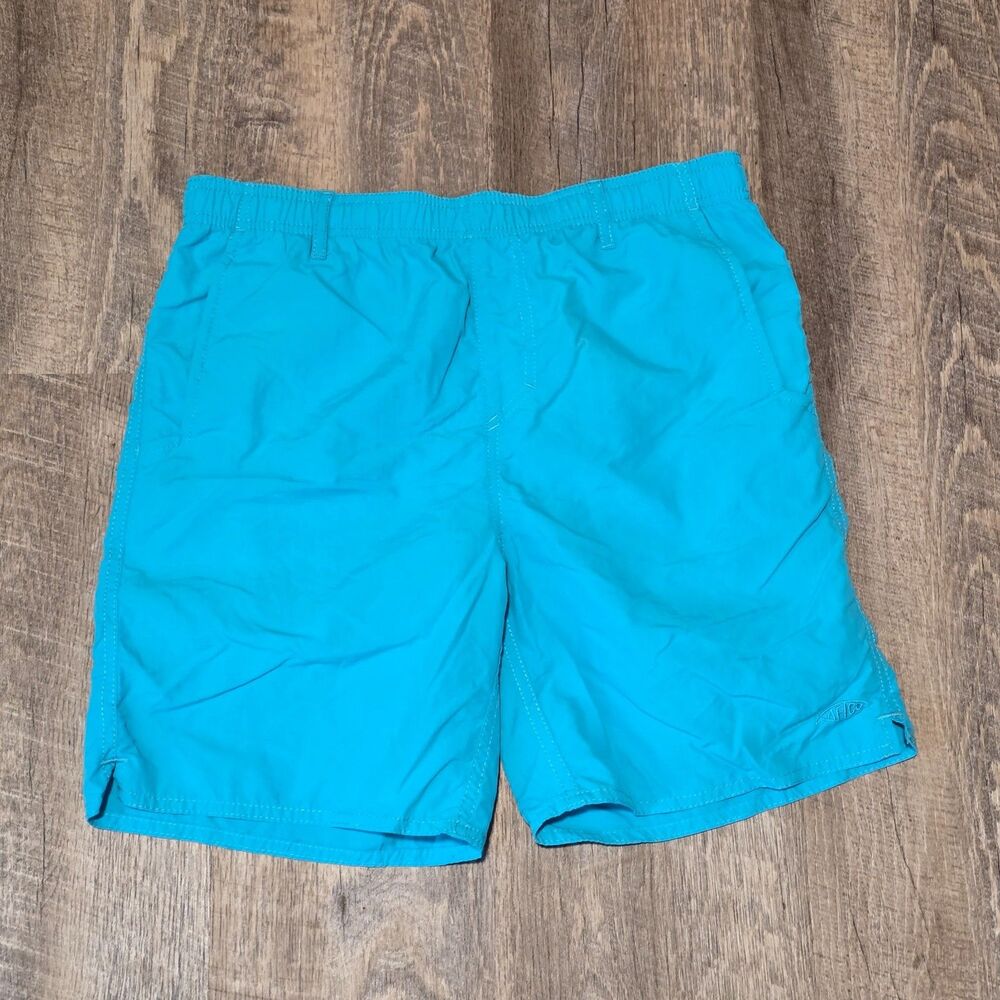 Aftco Boy's Pastel Turquoise Fishing Shorts; Size XL Logo Pockets